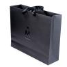 Buy cheap Custom Black Paper Shopping Bags With Ribbon Handles Stylish Product Packaging Box Design from wholesalers