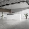 Buy cheap Two-Person Size White Front Panel Reception Desk Gray WhiteColor Design Welcoming Customers Offices Hotels Companies Hospitals from wholesalers