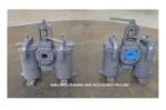Shipbuilding Duplex Oil Strainers 5A-50A JIS F7208 ( H Type ) Body Cast Iron