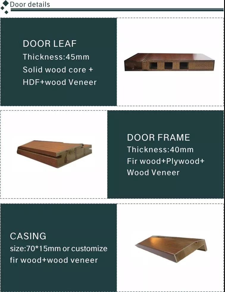 Flat Front High Pressure Laminate Door 45mm Thick Swing Wooden Doors