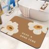 Buy cheap customized Printed Flower Bathroom Waterproof Carpet Absorbent diatom mud mat from wholesalers
