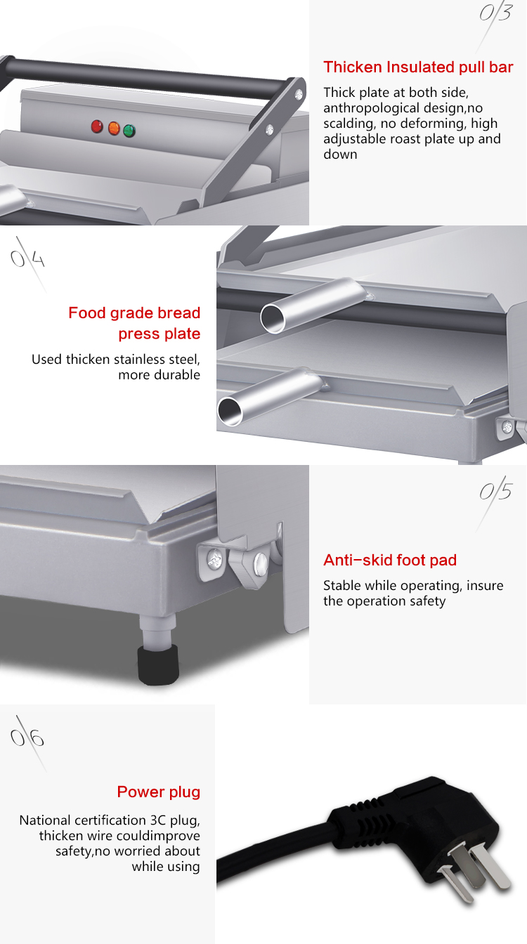 Aluminum Alloy Material Electric Hamburger Press Machine for Mechanical Timer Control