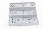 Wedding Ring Jewelry Storage Trays Tarnish Free Materials Showcase Ice Velvet