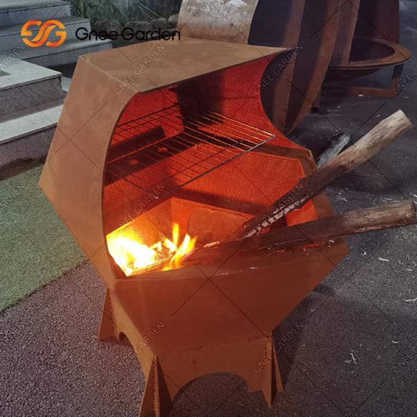 Buy cheap Corten Steel Outdoor Cooking Charcoal Grills For Barbecue from wholesalers