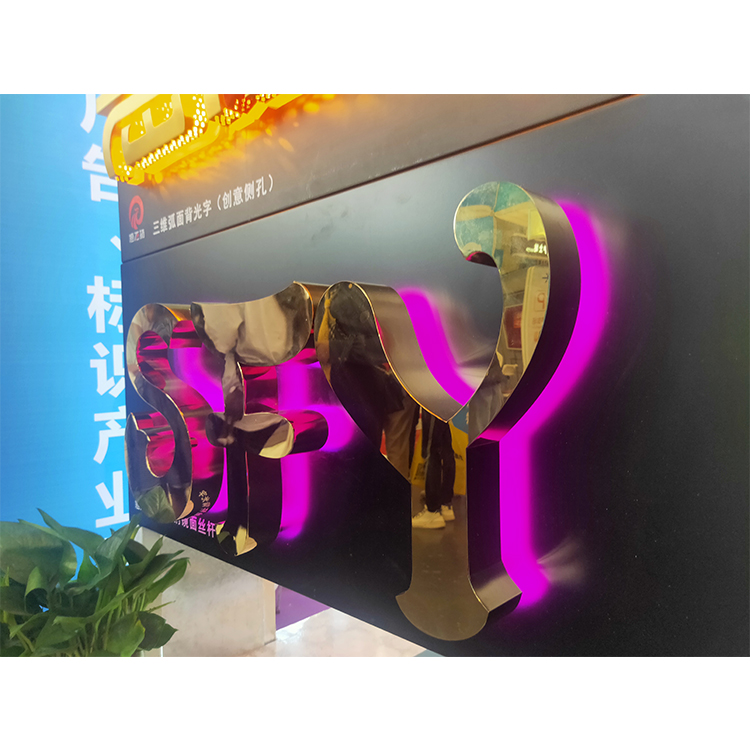 LED Luminous Character Acrylic Billboard Stainless Steel Metal Luminous Character 3D LED Sign
