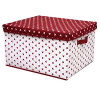 Buy cheap OEM Durable PP Non Woven Storage Boxes with Cover , White Red Dots Printed product