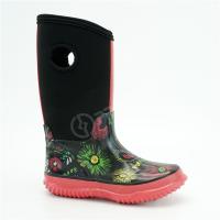 Buy cheap BSCI Kids Warm Rain Boots , Flowers Printed Slip Resistant Rain Boots product