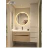 Buy cheap NO Faucet Included Luxury Hotel Center Bathroom Mirror Cabinet with Double Sink Basin from wholesalers