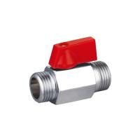 Buy cheap SS Polished Brass Mini Ball Valve F X F Male Threaded ANSI Standard product