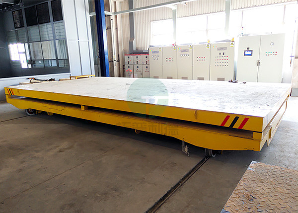 50T Traversal movement transverse coil car warehouse electric rail handling vehicle