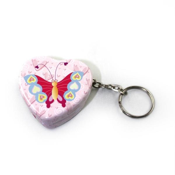 Buy cheap heart pocket tin with key ring from wholesalers