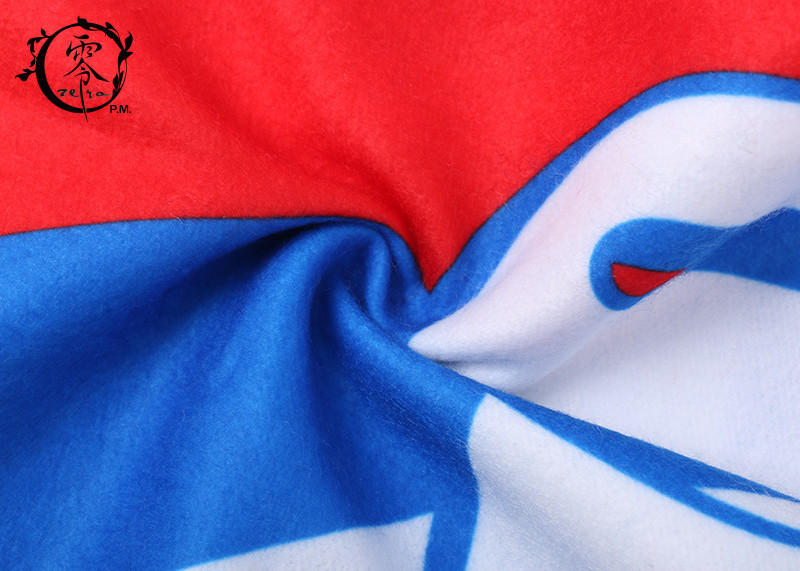 Warm Material Soccer Serbia Fringe Scarf, Woven Fleece World Cup Serbia Team Scarf