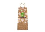 Lovely Fancy Kraft Retail Paper Shopping Bags For Wine Custom Design Handled