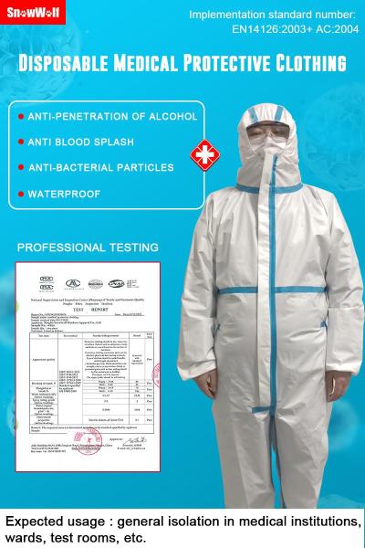 Buy cheap Plastic Disposable Protective Gowns / Disposable Body Suit Good Strength from wholesalers