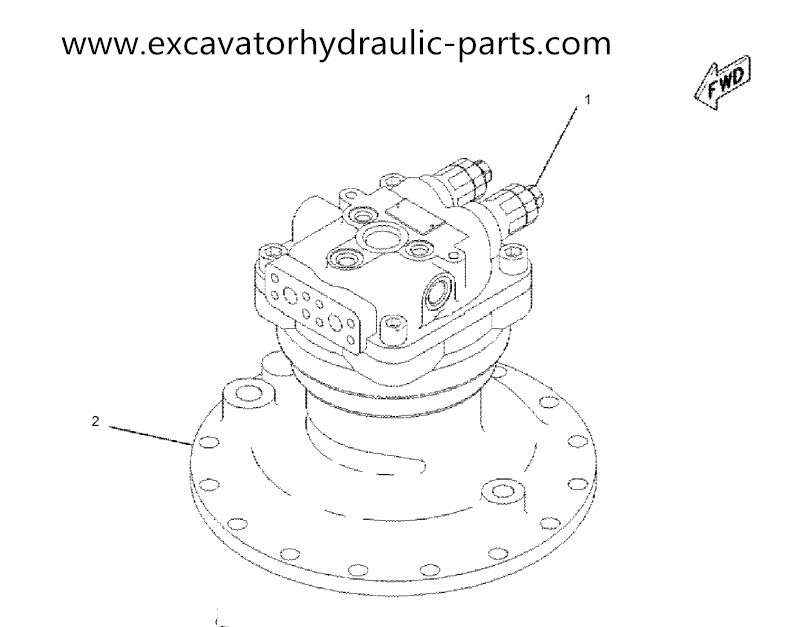 E320C Swing Motor Assy M5X130CHB -11A -03D 1588986 MOTOR GROUP-SWING