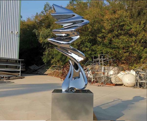 Buy cheap Modern Garden Ornaments Statues Handmade Polished Abstract Metal Sculpture from wholesalers
