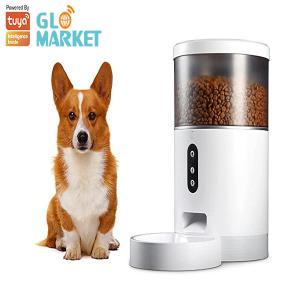 China Glomarket Tuya Wifi Camera Smart Pet Feeder Voice Interaction Automatic Pets Feeder on sale