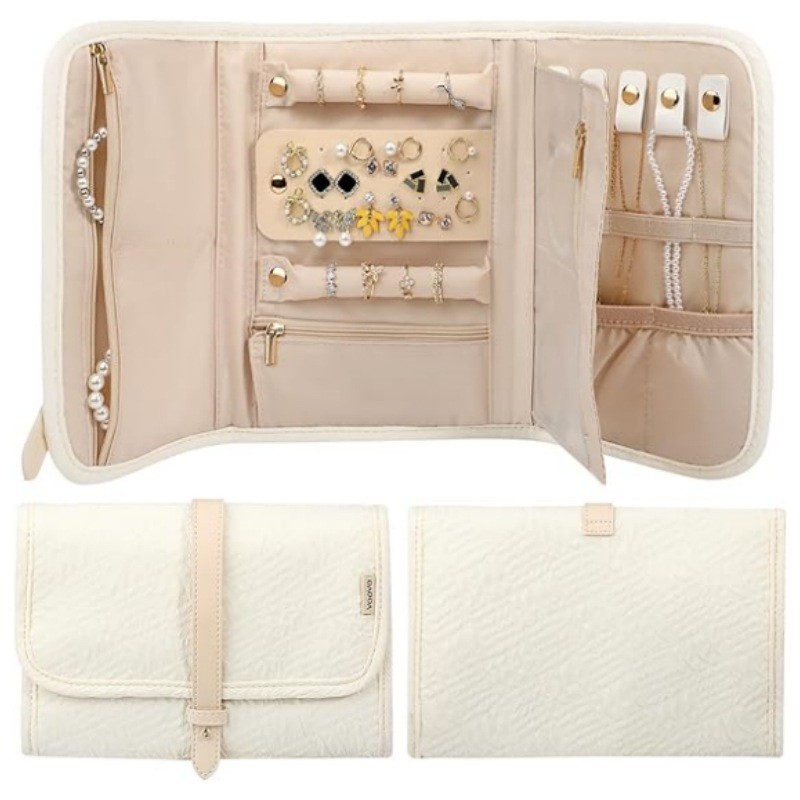 TRAVEL JEWELRY STORAGE BOX LARGE JEWELRY STORAGE BOOK BAG PORTABLE FOLDABLE TRAVEL JEWELRY BAG