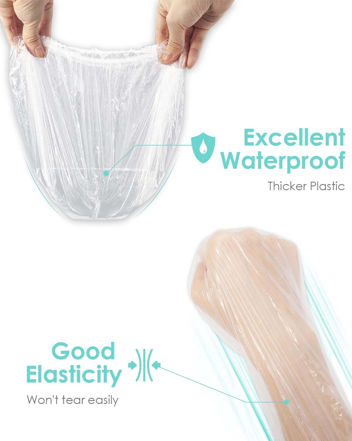 Lightweight Disposable Shower Cap Plastic Shower Cap Single Use Durable For Travel