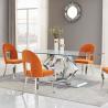 Buy cheap 12mm Glass Top SS Dining Tables 6 Seater Home Furniture For Dining Room from wholesalers