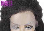 Kinky Straight Human Frontal Wigs Glueless Swiss Lace Frontal Natural Colors