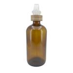 Amber Boston Glass Sprayer Bottle With Bamboo Cap 500Ml Fine Mist Sprayer Bottle