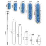 High Water absorption Dust Remove Microfibre Fabric ESD Mop For Cleanroom
