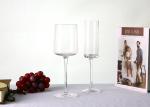 Mouth Blown 220mm 17oz Crystal cylindrical Wine Glasses Goblet