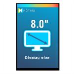 8.0 Inch TFT LCD Display Module With NV3051F1 Controller