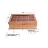 Buy cheap Attractive Design Bamboo Storage Organizer Tea Box Strong Magnetic Closure from wholesalers