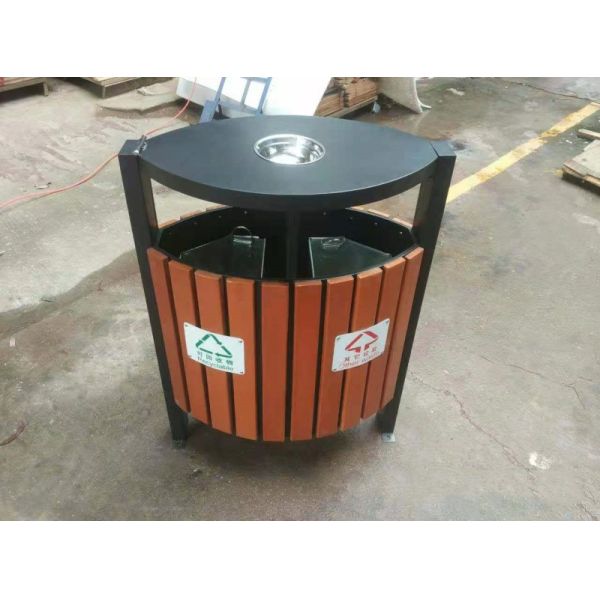 Customized Plastic Wood Recycling Bin with Foot Pedal