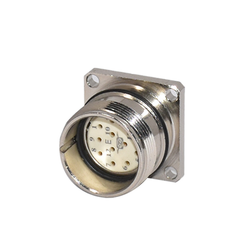 Rigoal M23 Connector Male 12pins Assembly To Female Falnge
