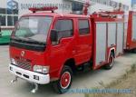 Red Double Row Small Fire Fighting Vehicle 140 HP 4 X 2 Truck