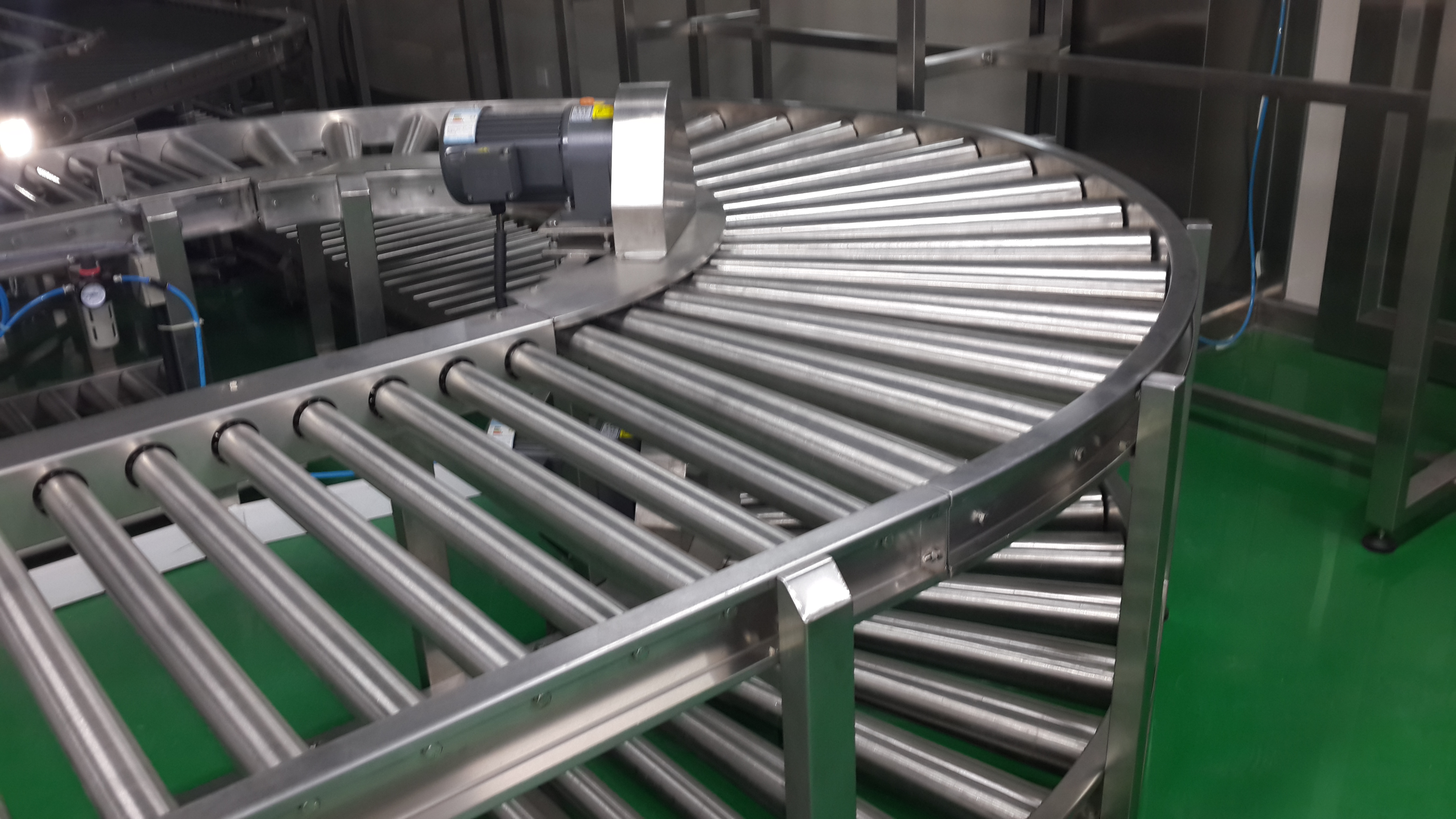 Electric Roller Conveyors System Custom Packaging Line Conveyor Belt Rollers