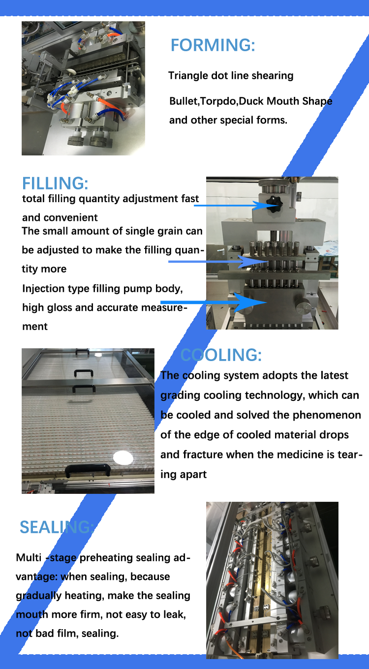 7 Head Suppository Filling And Sealing Machine Production Line