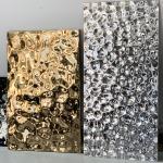 316 Water Ripple Sheet 4x8 3d Design Panel Gold Mirror Stainless Steel Plate