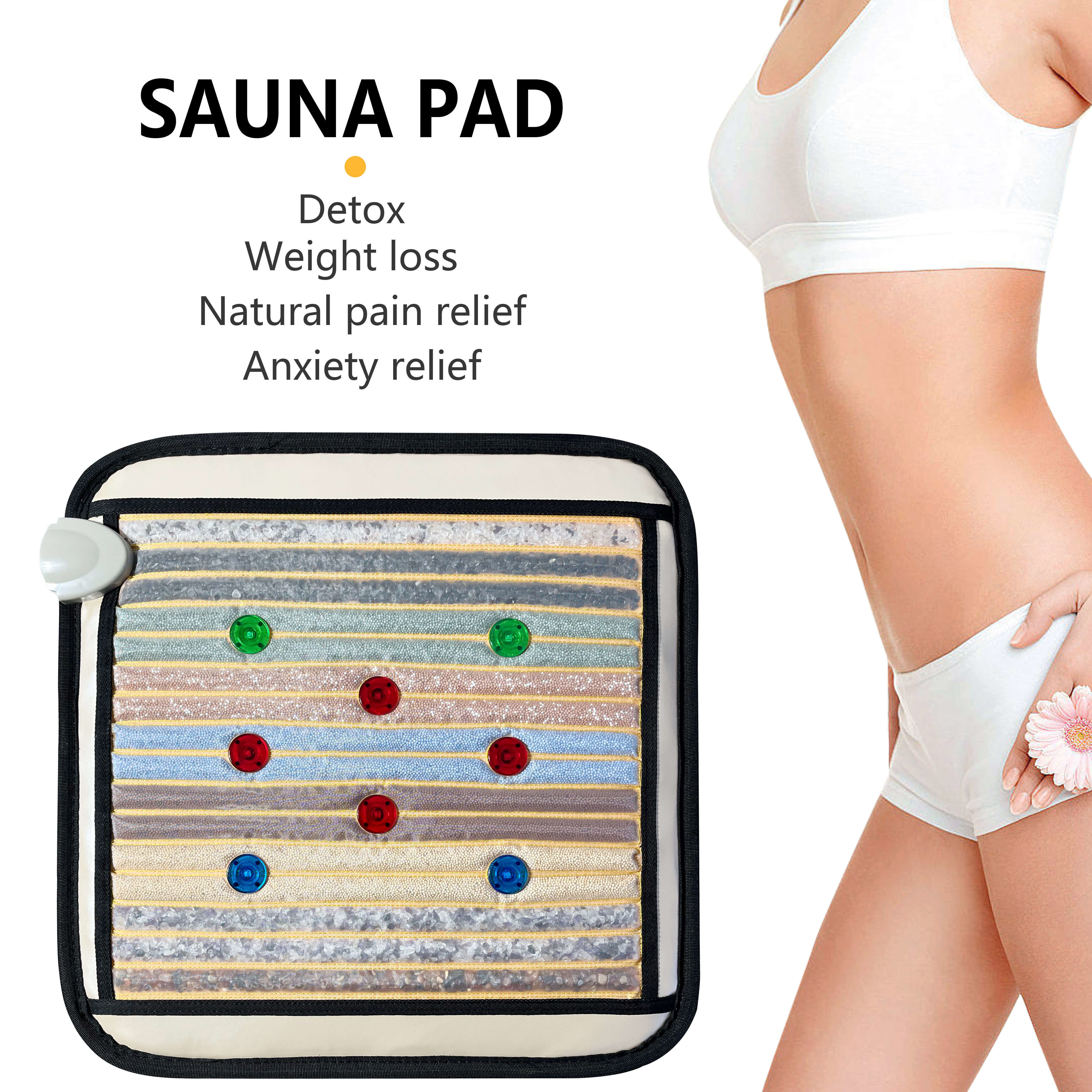 Popular PEMF Far Infrared Photon Lights Heating Mat with Energy Stones and Crystals for Pain Relief