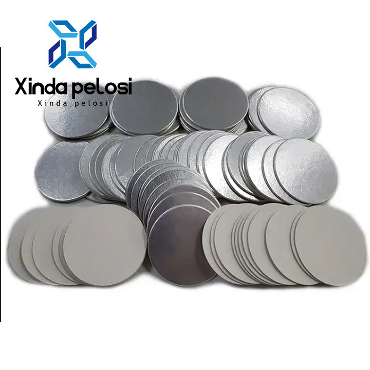Hot Sale Custom Food Grade Paper +PE+ Alu Foil +NU Round Foil Tray With Lid For Plastic Bottle Drum