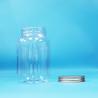 Buy cheap Food Grade Clear PET Plastic Round Jar Aluminum Screw Flat Cap For Food Candy Nuts from wholesalers