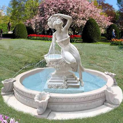 Buy cheap Stone Fountain Carved Marble Water Fountain for Garden Outdoor from wholesalers