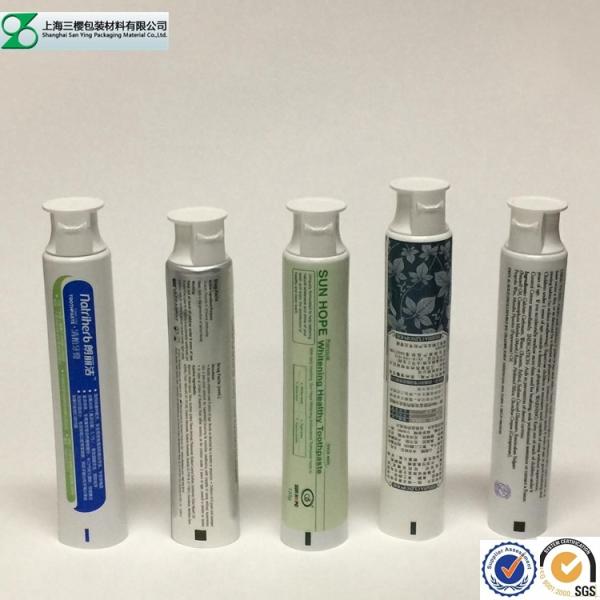 Buy cheap Toothpaste Container Cosmetic Tube , Glossy Squeeze Aluminum Plastic Laminated Tube from wholesalers