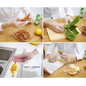 Buy cheap Disposable Transparent Clear Plastic Gloves , oilproof Kitchen Plastic Gloves product