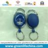 Buy cheap Solid Blue Customized Logo Carabiner Retractable Reel Holder W/Split Ring from wholesalers