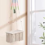Swinging Cat Hammock Hand Woven Cotton Rope For Indoor Cats