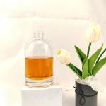 750ML 700ml Tall Round Custom Glass Bottle for Water Beverage Rum Vodka Whisky
