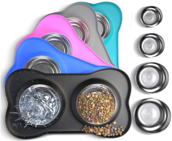 Buy cheap Food Water Dog Food Bowls With Skid Resistant Silicone Mat from wholesalers