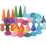 6pcs Rainbow Stacker Montessori Educational Wooden Toys