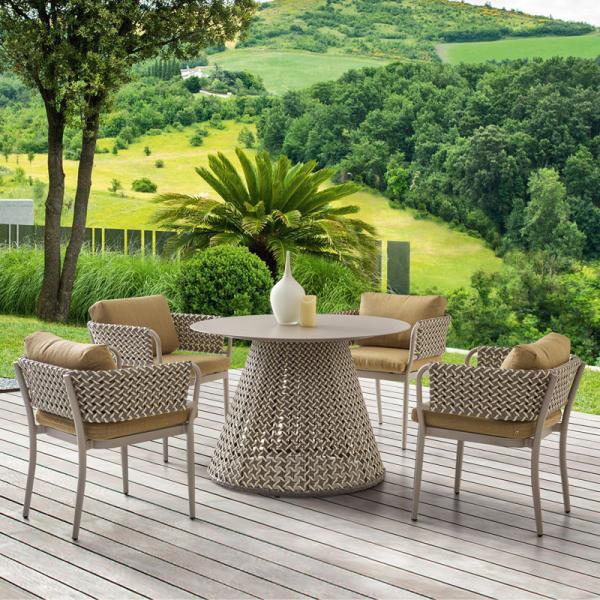 High End Aluminum Waterproof Sunscreen Outdoor Furniture Set With Contemporary