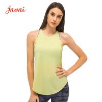 Buy cheap 130gsm Activewear T Shirts Workout Tops For Women Yoga Tank Tops 25% spandex product