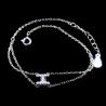 Buy cheap Two Items Sterling Silver Infinity Bracelet , Adjustable Extension Silver Chain Jewelry from wholesalers